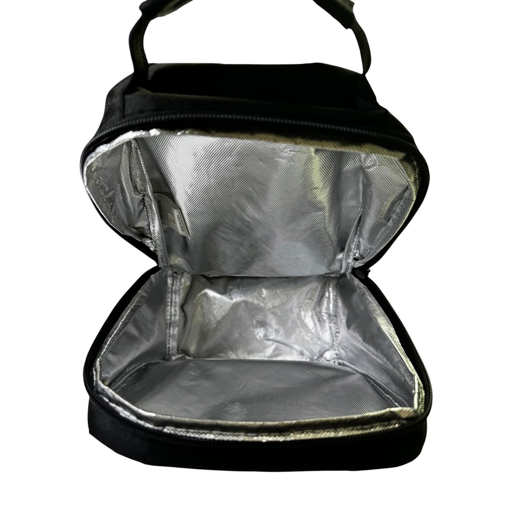 Adidas Black Insulated Lunch Bag Cooler for School Work Gym - Picture 2 of 7